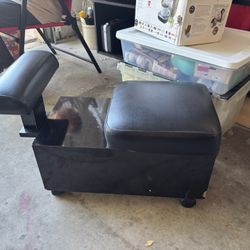 Rolling Pedicure Stool Cart Work Station W/Footrest