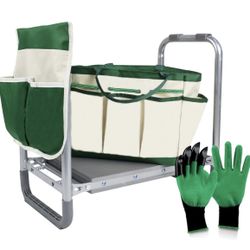 Garden Kneeler Seat and Garden Gloves 