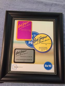 Bob Seger and the Silver Bullet Band American storm 1986 after show stage passes backstage passes vintage rareNo frame included