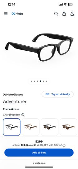 META ADVENTURER GLASSES NEW BLACK CLEAR LENS GEN 2 SOLD OUT RAYBAN OAKLEY WAYFERER AI CAMERA VIDEO HD INDOOR OUTDOOR
