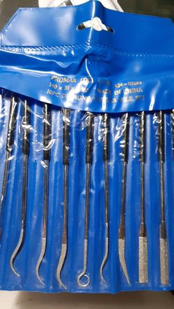 New promax 10 pcs. Diamond riffler file set 220 grit