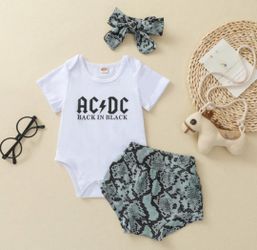 AC/DC Baby Girl Outfit