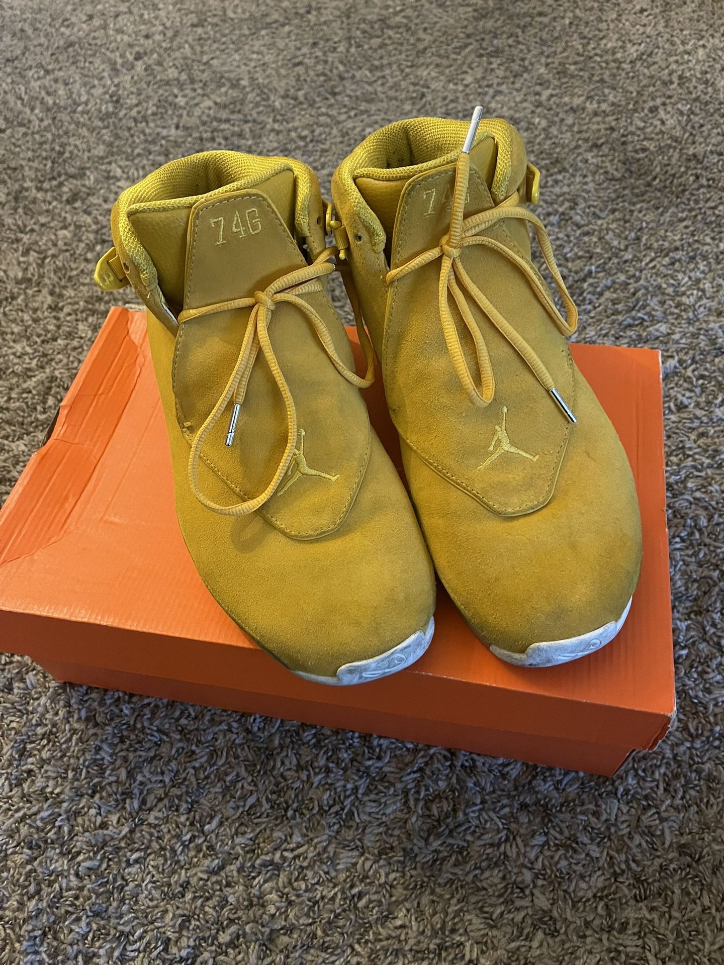 air jordan 18 yellow suede for Sale in Hillcrest Heights MD OfferUp