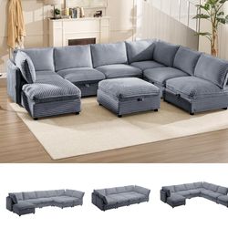 Oversized Modular 8 Seater Sofa with Removable Covers and Storag