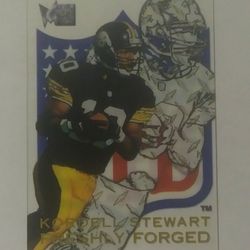 1996 Fleer Metal Skybox Kordell Stewart Pittsburgh Steelers #10 Quarterback Club Clear See-through Football Card Vintage Collectible NFL Pro