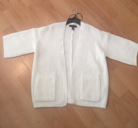 Ivory Crochet Sweater Size M/L 