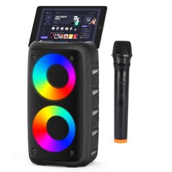 Bluechok Karaoke Machine,Outdoor Bluetooth Speaker, PA Speaker With 1 Wireless Karaoke Microphones Wireless For Adults Kids With Upgraded Subwoofer, S