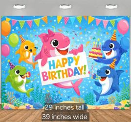 Baby Shark Backdrop