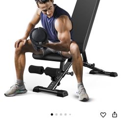 FLYBIRD Weight Bench, Adjustable Strength Training Bench for Full Body Workout with Fast Folding-New Version