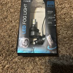 TYPES LED FOG LIGHT H13 DUAL BEAM 6500K 2 BULBS 