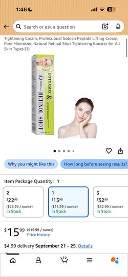 Botox And Retinol Shot Cream