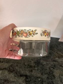 Pyrex glass  spice of life glass canister