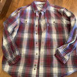 Mean Carhartt Heavy Duty Cotton Button Down Shirt Shipping Available 