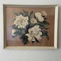 Vintage Print Of Magnolias 