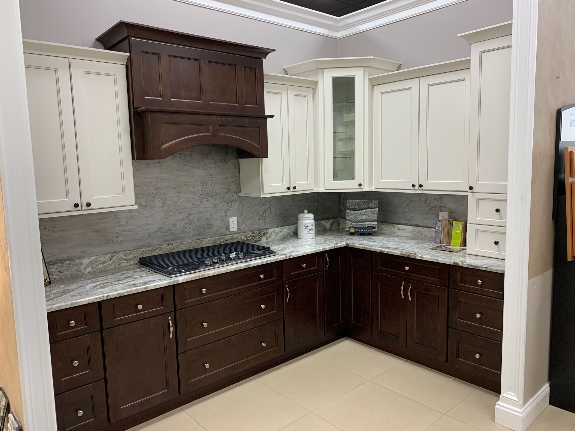 Kitchen cabinets with granite