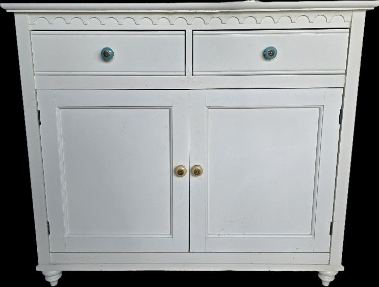 Crate & Barrel Kitchen Storage Cabinet With Drawer