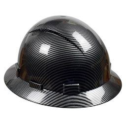 Acerpal Full Brim Vented Carbon Fiber Design Hard Hats Gloss Finish OSHA Hard Hat for Construction with 6-Point Suspension