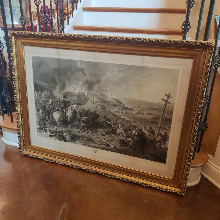 Sherman's March To The Sea, Steel Faced Engraving 1868