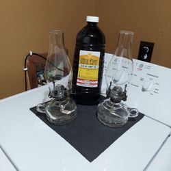 Two OIL Lamps And Lamp Oil,,new