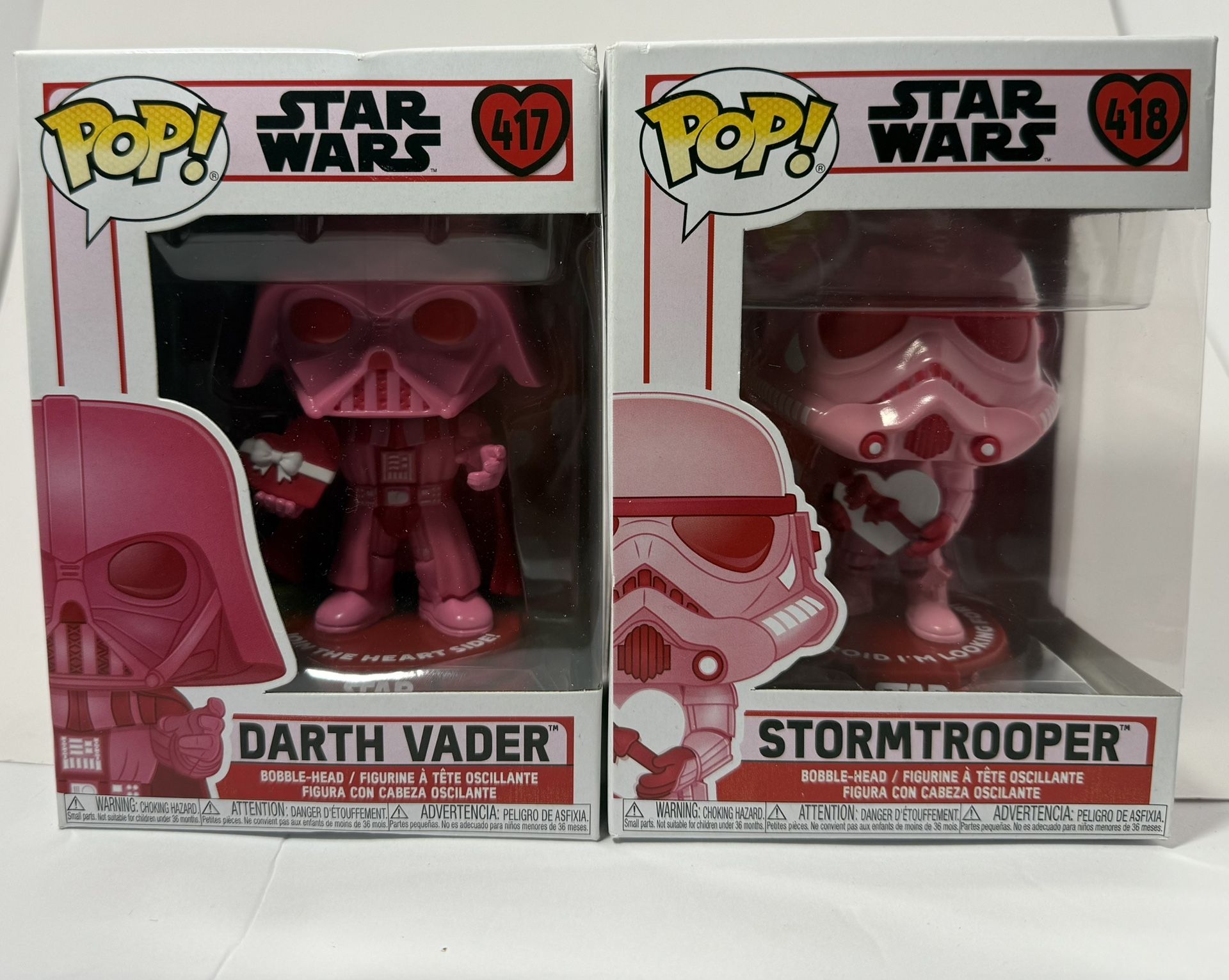 Star Wars Funko Pop Valentine’s Day Bundle – Pink Darth Vader & Stormtrooper