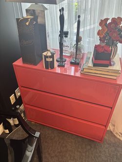 CB2 Orange Dresser