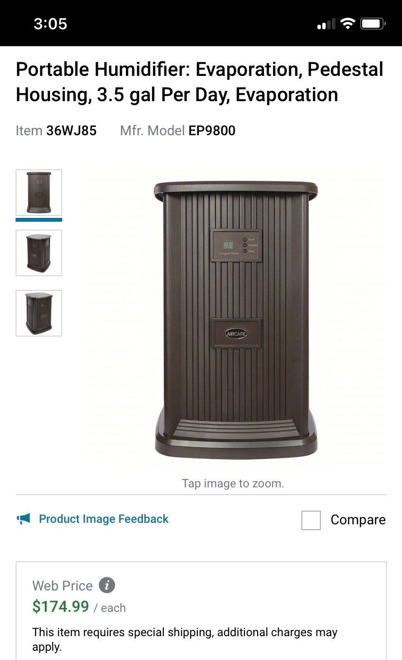 Portable Humidifier: Evaporation, Pedestal