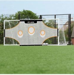 PROGOAL Soccer Goal Target Training Net 17x6.6FT with 7 Highlighted Scoring Zone
