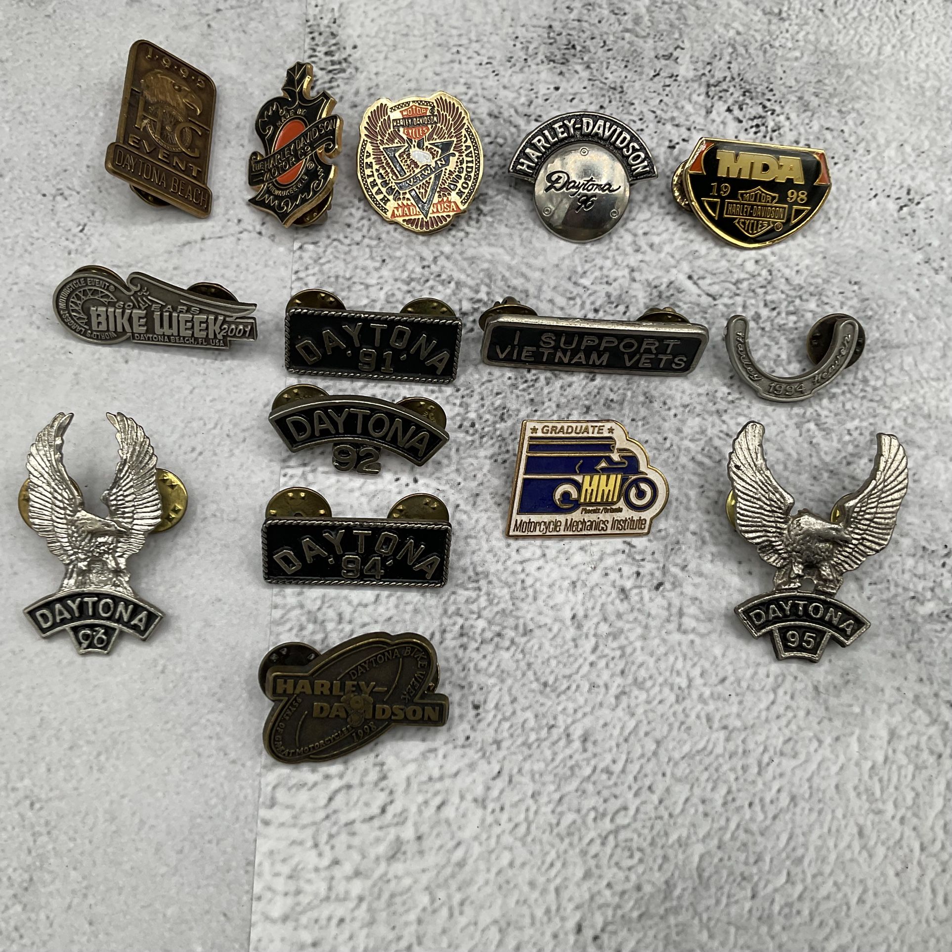 Harley Davidson Vintage Pins And Daytona Bike Week Pins