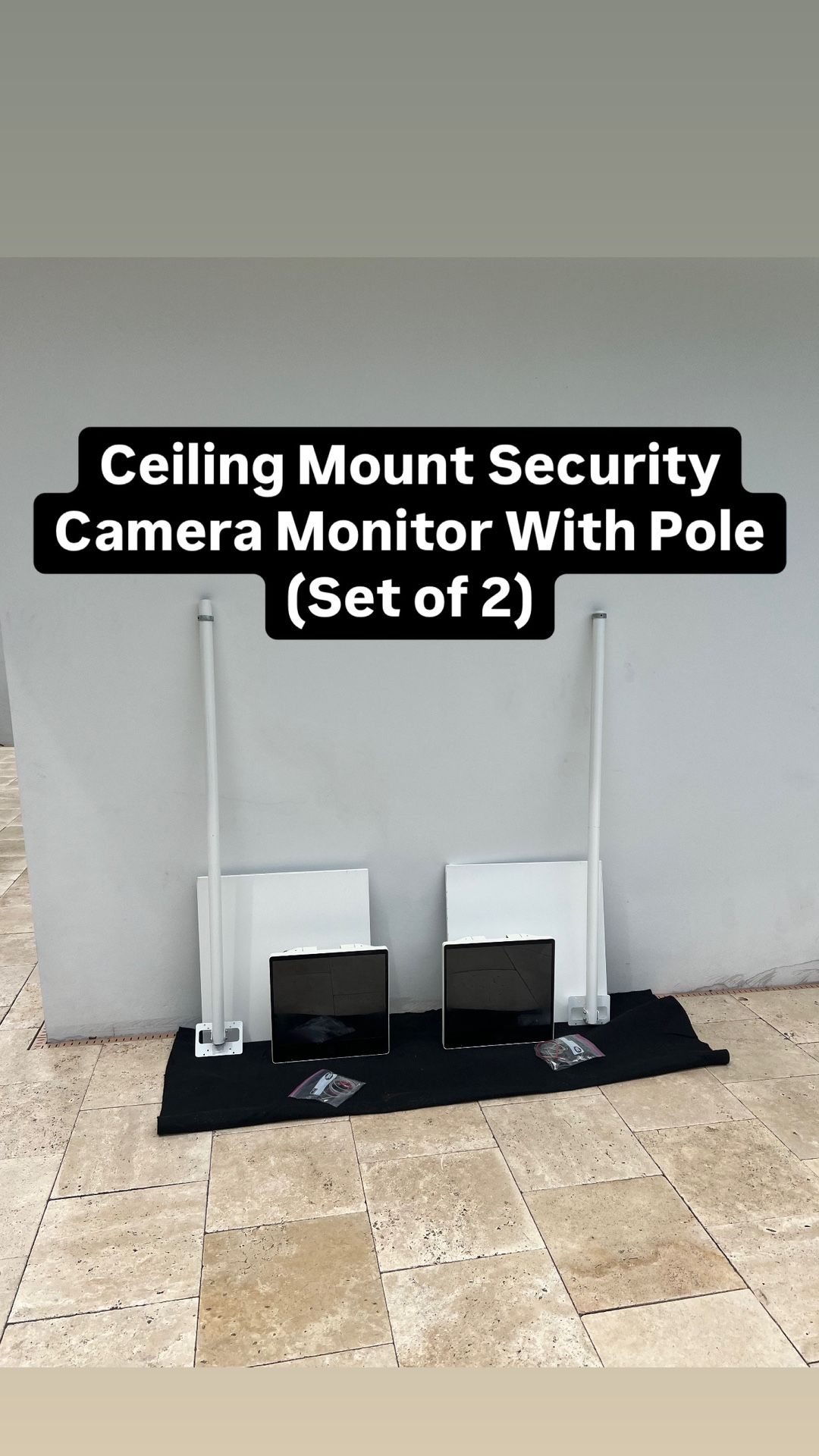 Ceiling Mount Public View Security Camera Monitors With Pole (Set Of 2) Pickup Today Available 