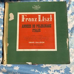 Franz Liszt Annees De Pelerinage Italie (Complete) Red LP