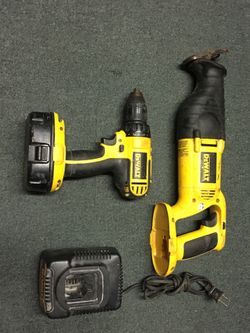 DEWALT 2-pc Tool Kit Drill and Reciprocating Saw 18v Cordless with Battery and Charger
