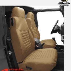Bestop Tan Seat Covers For Front High-Back Seats For cj5 “8-83”, cj7  “76-8 (SR)