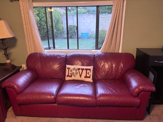 Free Red Leather Couch