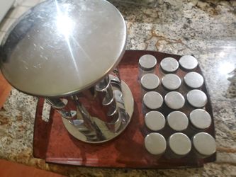 spice rack and jars