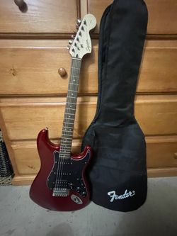 Red Fender Guitar