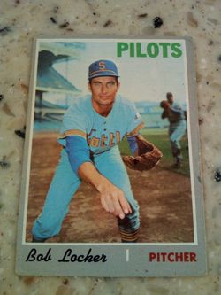 Vintage 1970 Topps baseball/ bob locker/ pilots/ pitcher/ card # 249