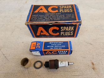 10 NOS Vintage 47 AC Spark Plugs 14MM Thread 13/16" Hex Car Truck