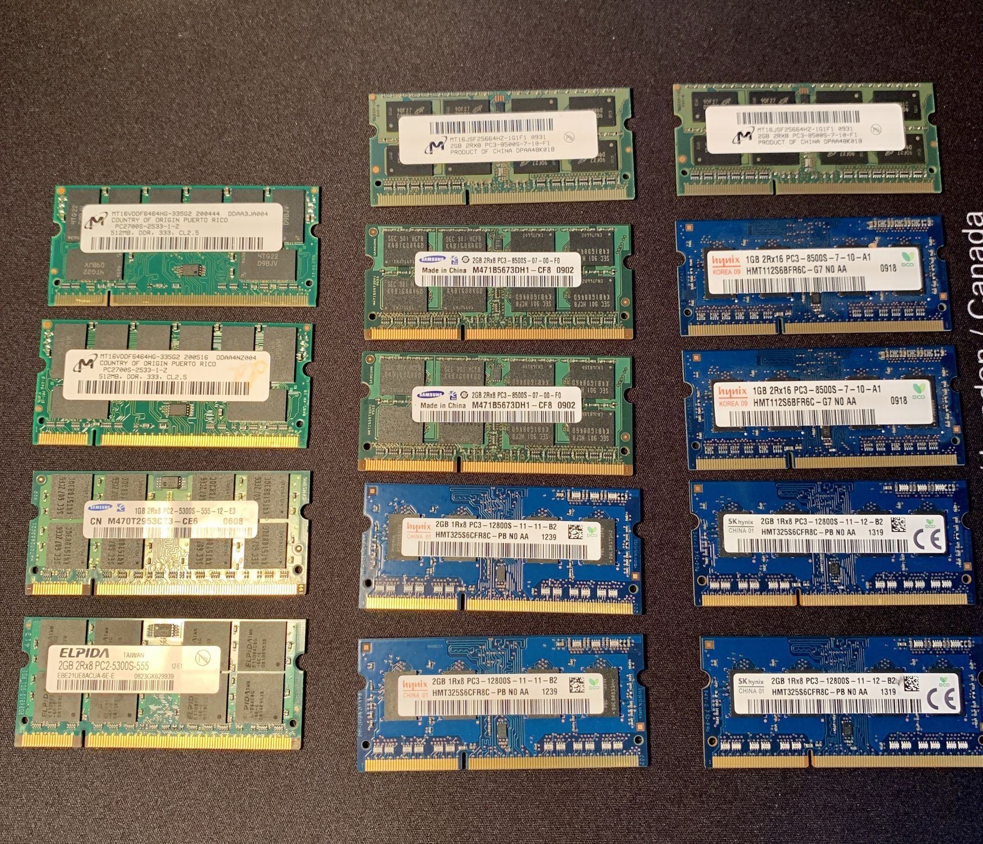 Assorted Laptop Ram DDR2/DDR3 Lot