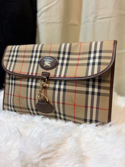 Vintage Burberry Nova Check Document Case