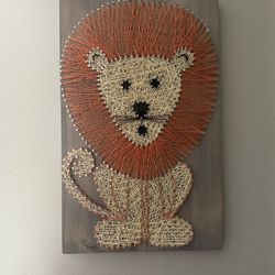 Vintage Lion String Art 