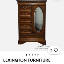 Lexington Armoire 8 Drawer Mahogany With Lingerie drawers On Top