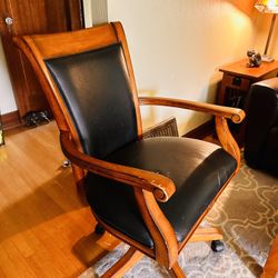 Leather Swivel Office Chair – $20