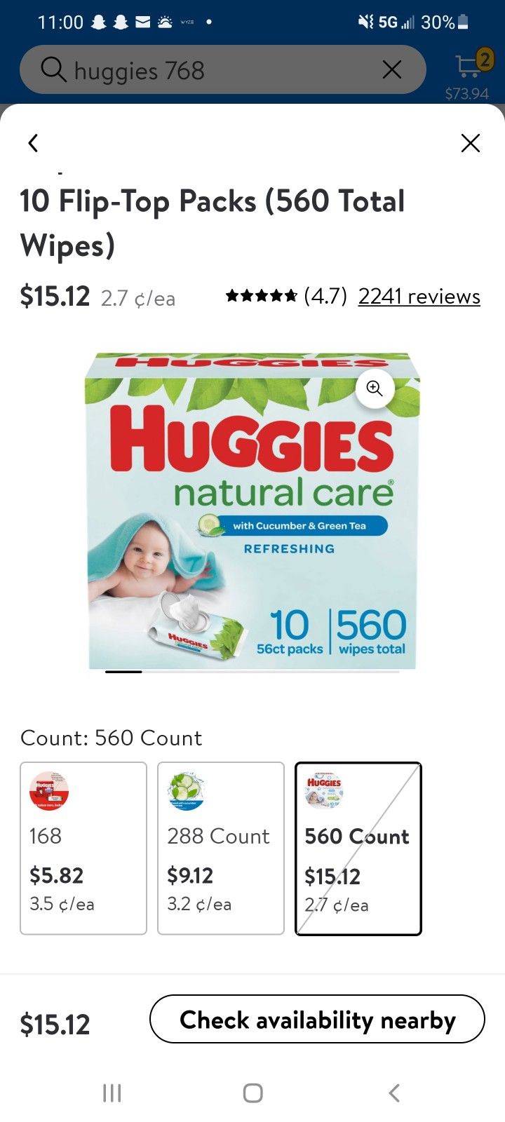 Huggies Wipes