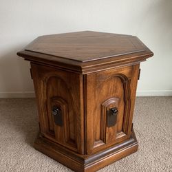 Gorgeous Wooden Nightstand With Cupboard