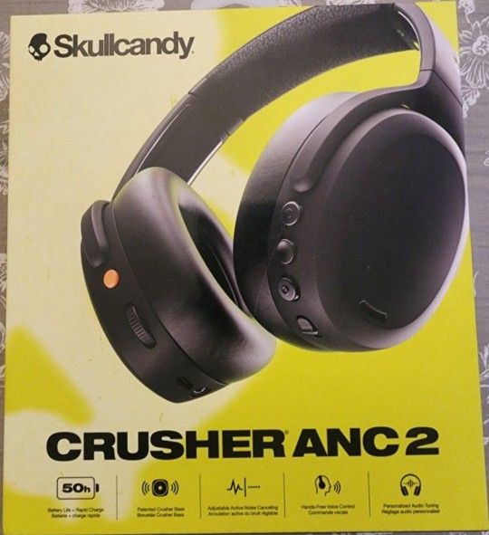 Skullcandy Crusher ANC 2 Over-Ear Noise Canceling Wireless Headphones
