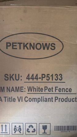Petknows white pet fence