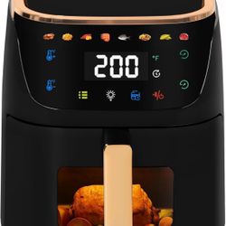 NEW Modern Gold and Black Air Fryer