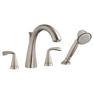 BRAND NEW AMERICAN STANDARD: Fluent 2-Handle Deck-Mount Roman Tub Faucet for Flash Rough-in Valves in Brushed Nickel