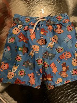 Toddler Boys Swim Trunks, Cocomelon Size 4t