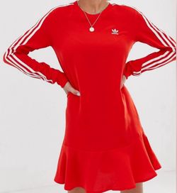 Adidas Women’s Sport Dress long sleeve DW3880 - Red Rouge
